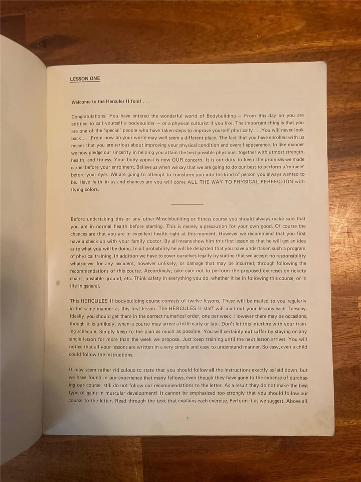 Rare Full Set HERCULES II bodybuilding exercise muscle ORIGINAL course/booklets - Image 2 of 4