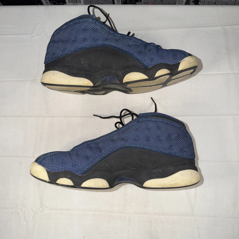 Nike Air Jordan XIII 2017 retrô baixo azul marinho bravo preto branco 310810-407 - Imagem 2 de 4