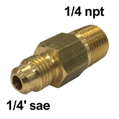 Gerades Verbindungsstück aus Messing 1/4'' SAE x 1/4'' NPT männlich männlich