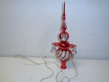 Vintage Bradford Christmas Red ree Topper Spire Angel Hair