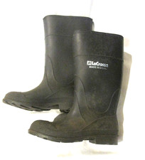 LaCrosse Rain Boot Men's 8 Black Rubber Work Boot Made in USA