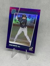Evan White  2021 Panini Donruss Purple Holo Foil #60 Rated Rookie RC Mariners