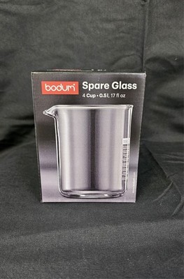 Bodum Spare Glass 4 Cup 17 Oz  Replacement For Bistro French Press NIB