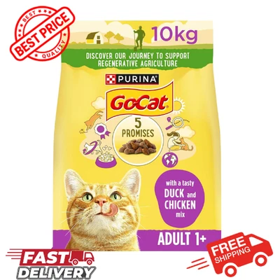 Go Cat Adult Dry Cat Food - Irresistible Chicken & Duck Flavour 1 x 10kg