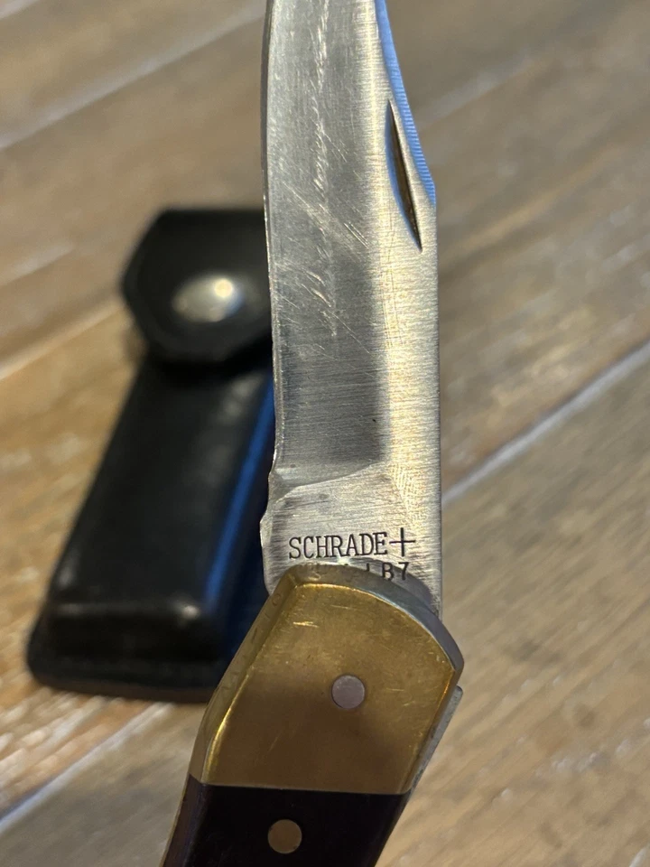 Faca dobrável vintage Schrade LB7 com bainha original | AA53410 | - Imagem 2 de 4