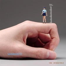 1/64 Japan Policewoman Miniature Scene Props Figures Model For Cars Vehicles Toy