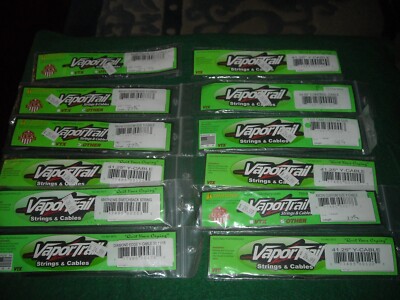 12 assored Vapor trail compund bow cables and strings new sealed 