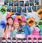 Monster Truck Birthday Decorations, Supplies Machines Jam Party  Backdrop, Cake — photo 7