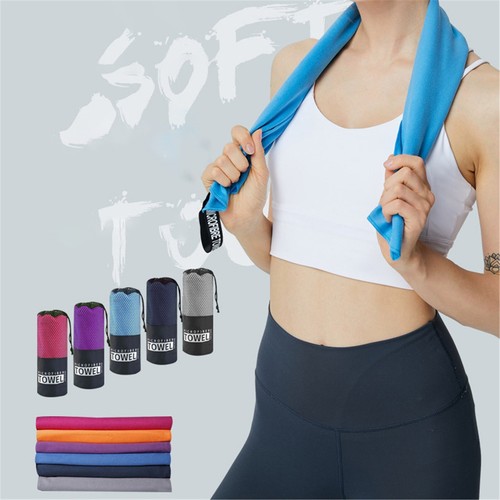 Microfiber Gym Towels Sports Sweat Towel Super Absorbent Ultra Soft Breathable - Picture 15 of 46