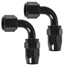 90Degree Swivel Oil Fuel Air Gas Line Hose End Fitting Elbow Set Of 6AN 8AN 10AN
