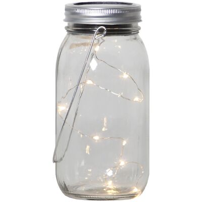 Star Trading Solarlaterne Jamjar, Dekoration, LED, Warmweiß, Dämmerungssensor, A