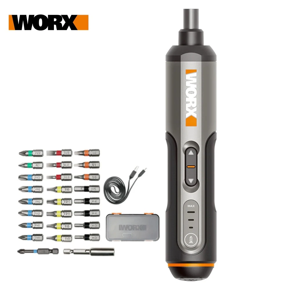 Worx 4V Mini Electrical Screwdriver Set WX240 241 26 Bit USB