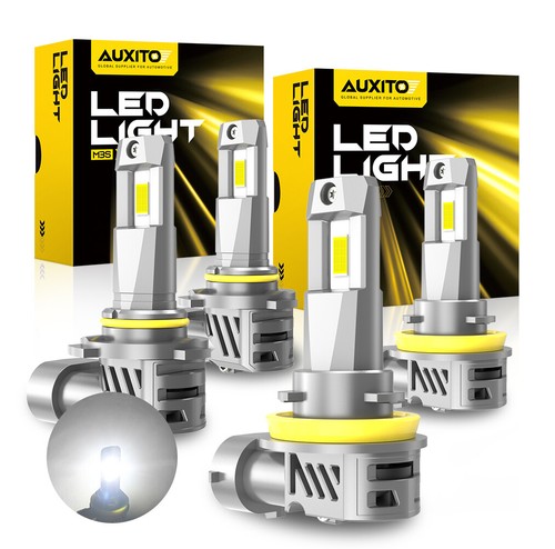 AUXITO 9005/HB3 LED Headlight Bulbs - Super Bright 6500K White, 30,000 Lumens, 50W, IP67