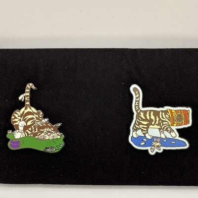 TIRED AFTER PLAY/HEAD IN BAG #1777-012/1777-013 Gary Patterson Cat Pins