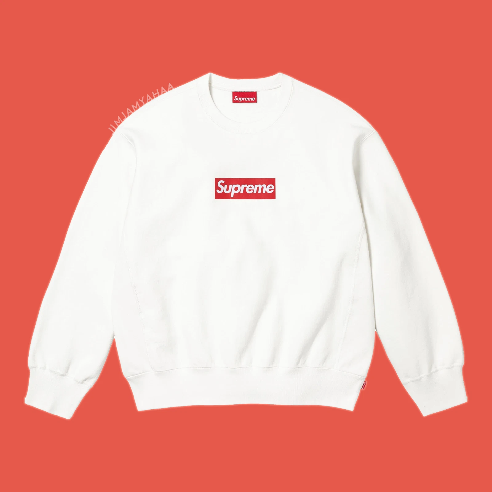Supreme, Logo Boîte Lavée Col Rond   Blanc   Medium   SS25 ✅ Authentique, Deadstock