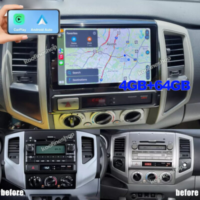 64GB For Toyota Tacoma 2005-2013 9'' Carplay Android 13 Car Stereo Radio GPS RDS