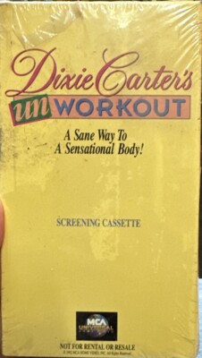 Dixie Carter's Unworkout ~ Sealed RARE Promo Screener ~ VHS Cassette
