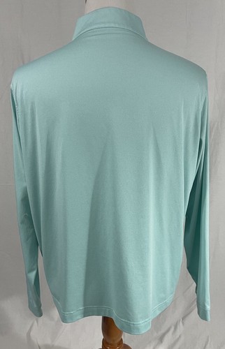 Barstool Golf - Peter Millar Featherweight Seafoam Snap Button Pullover Men's XL - Picture 4 of 4