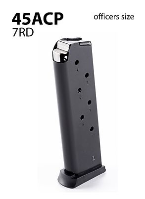 1911 7RD 45ACP officer size magazine, fits standard officer size 1911 models