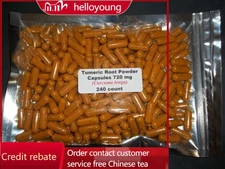 Tumeric (Turmeric) Root Powder Capsules (Curcuma longa) 720 mg 240 count