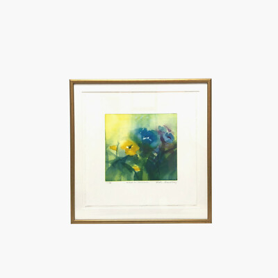  Lithographie Floral, von Kersti Strandberg ''Erinnert an den Sommer'' Originaldruck