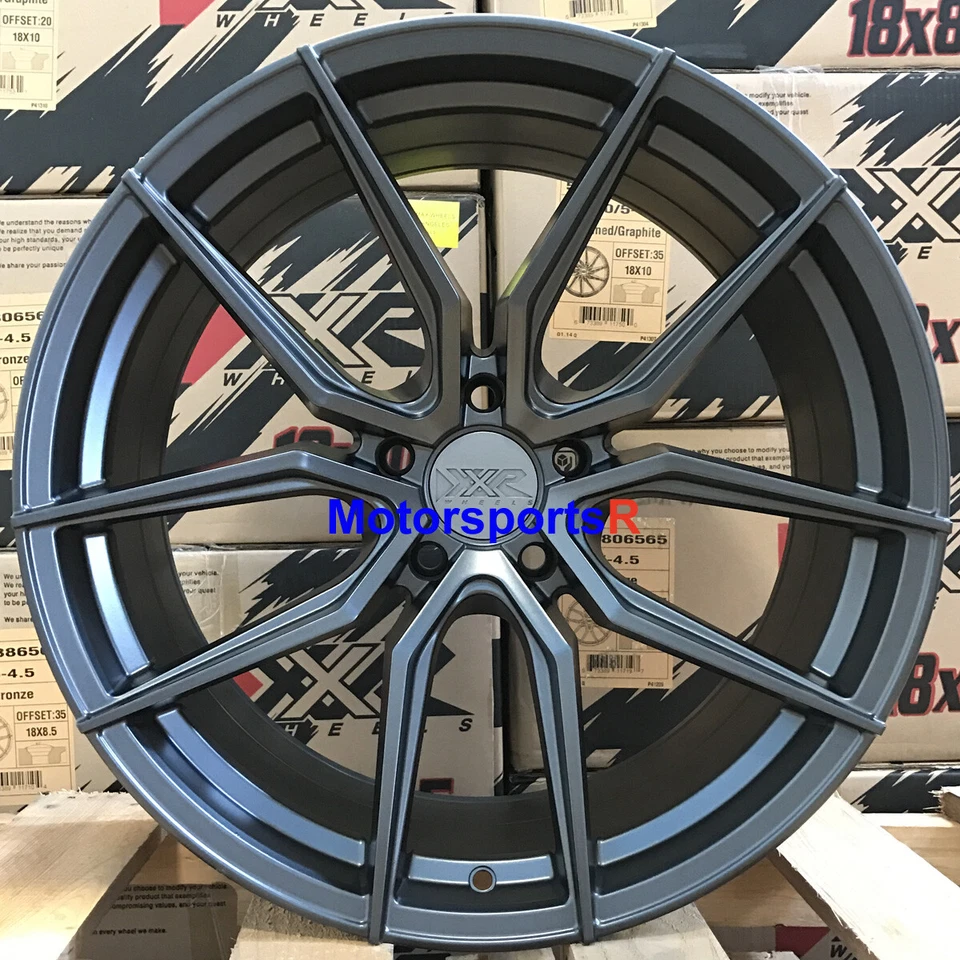 XXR 559 Wheels 19 x8.5 10 +20 Flat Gray Staggered Fits 14 Hyundai Genesis Coupe Foto 2 de 4