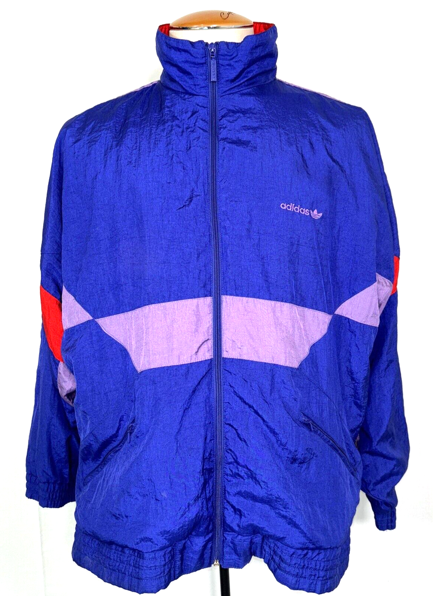 VTG 80s ADIDAS Nylon Windbreaker Zip Pockets Track Jacket VTG 80s ADIDAS Nylon Windbreaker Zip Pockets Track Jacket