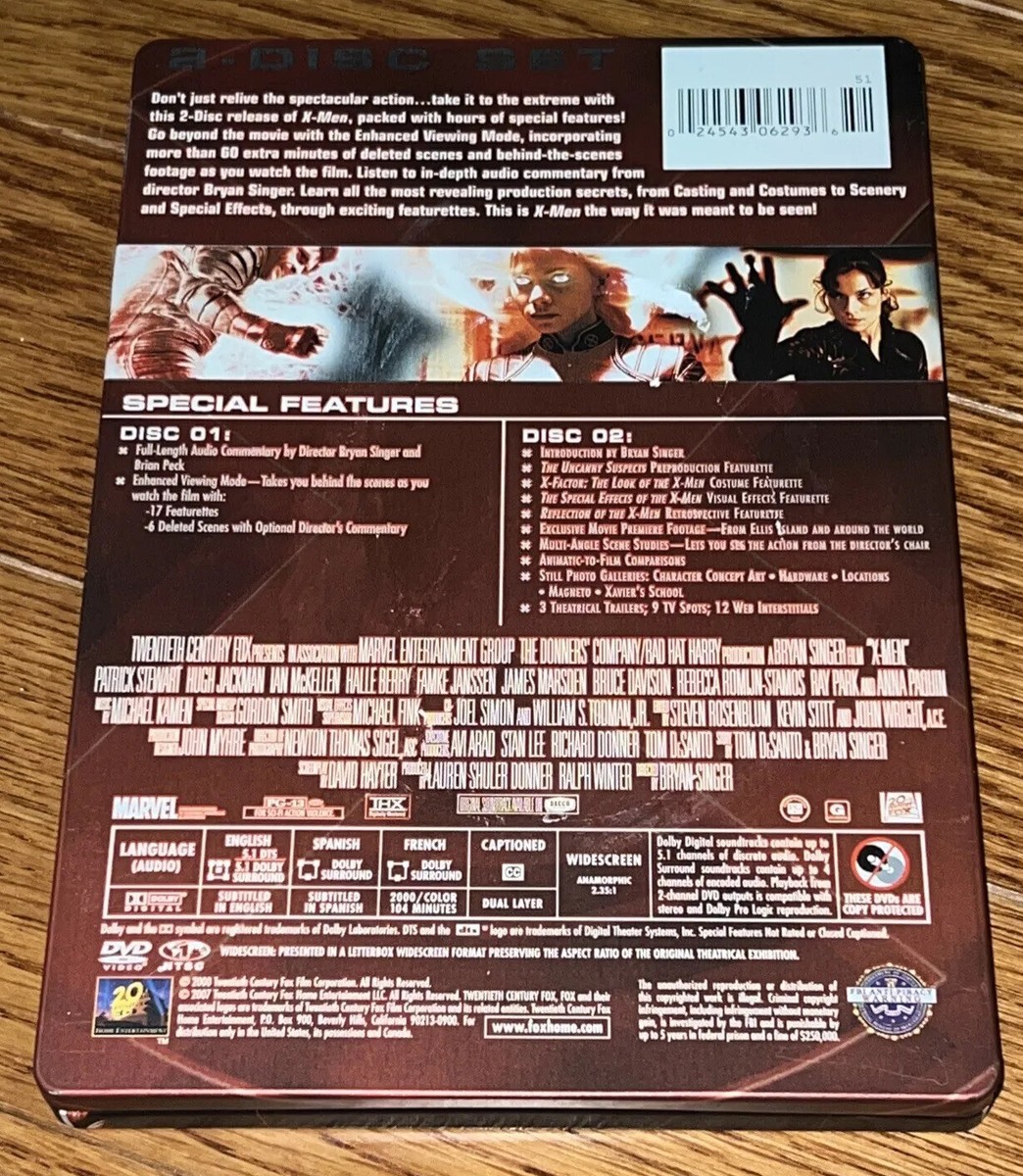 Marvel X-Men 1.5 X Men 2-Discs DVD Future Shop Steelbook +