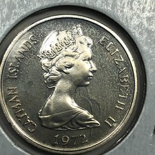 1972  Cayman Islands Proof 5 Cents Foreign Coin #1999