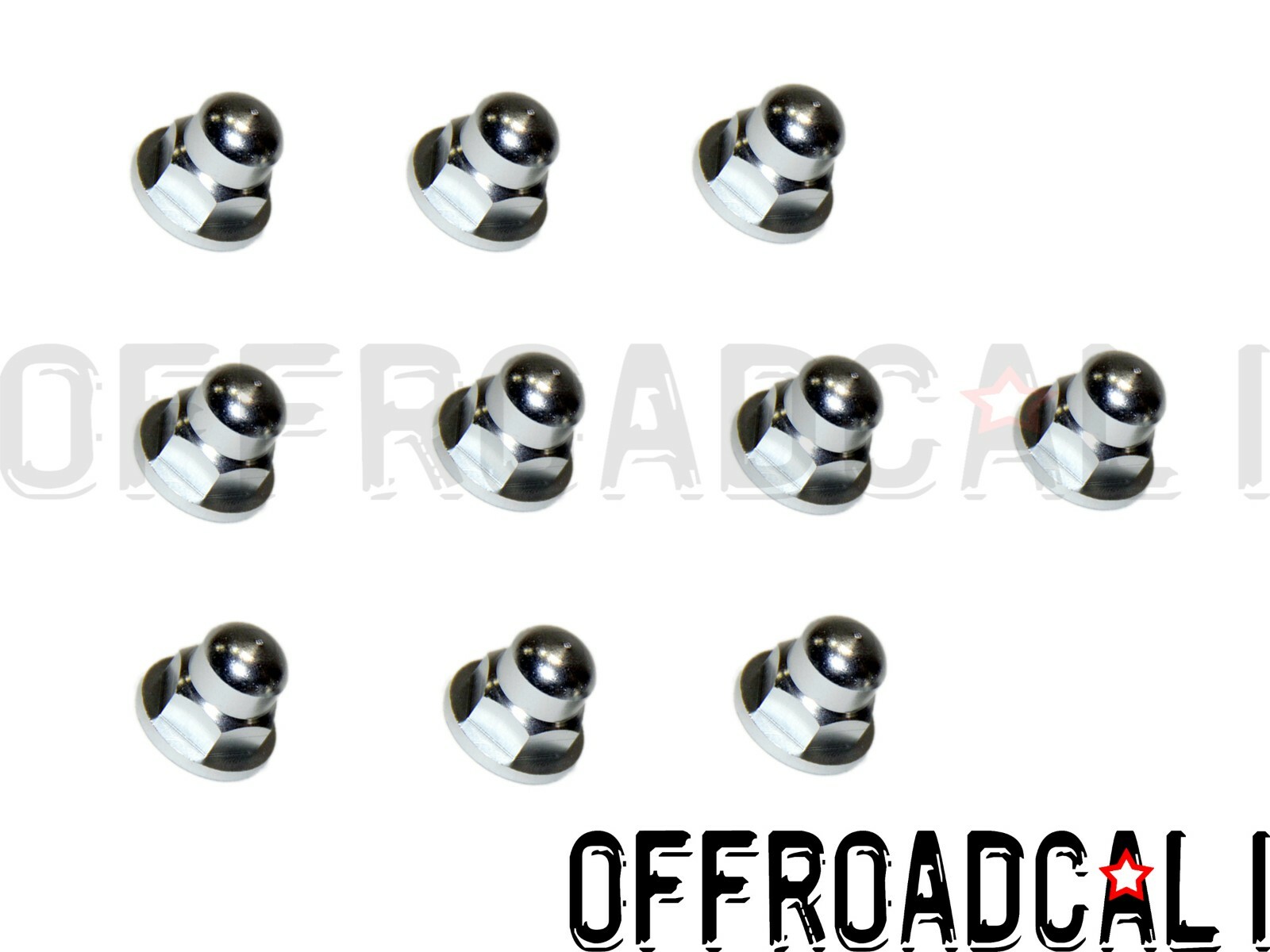 Fits Volvo 10 pack License Plate Mounting Nut Aluminum Acorn Metric