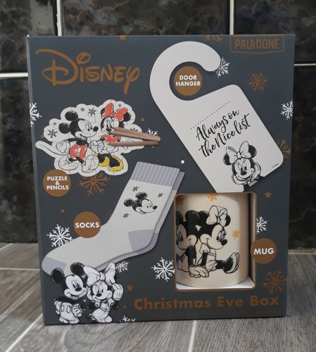 New Disney Mickey Minnie Mouse Kid S Christmas Eve Box Gift Set Mug Socks Ebay