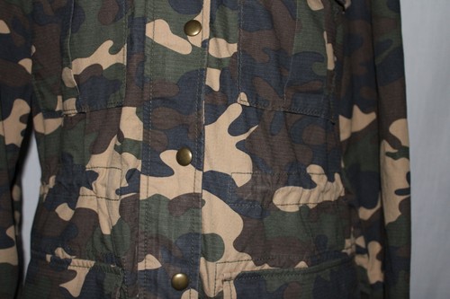 GAP Camouflage Women's Utility Hunting Jacket Cinch Waist Mock Neck L Tall - Picture 3 of 13