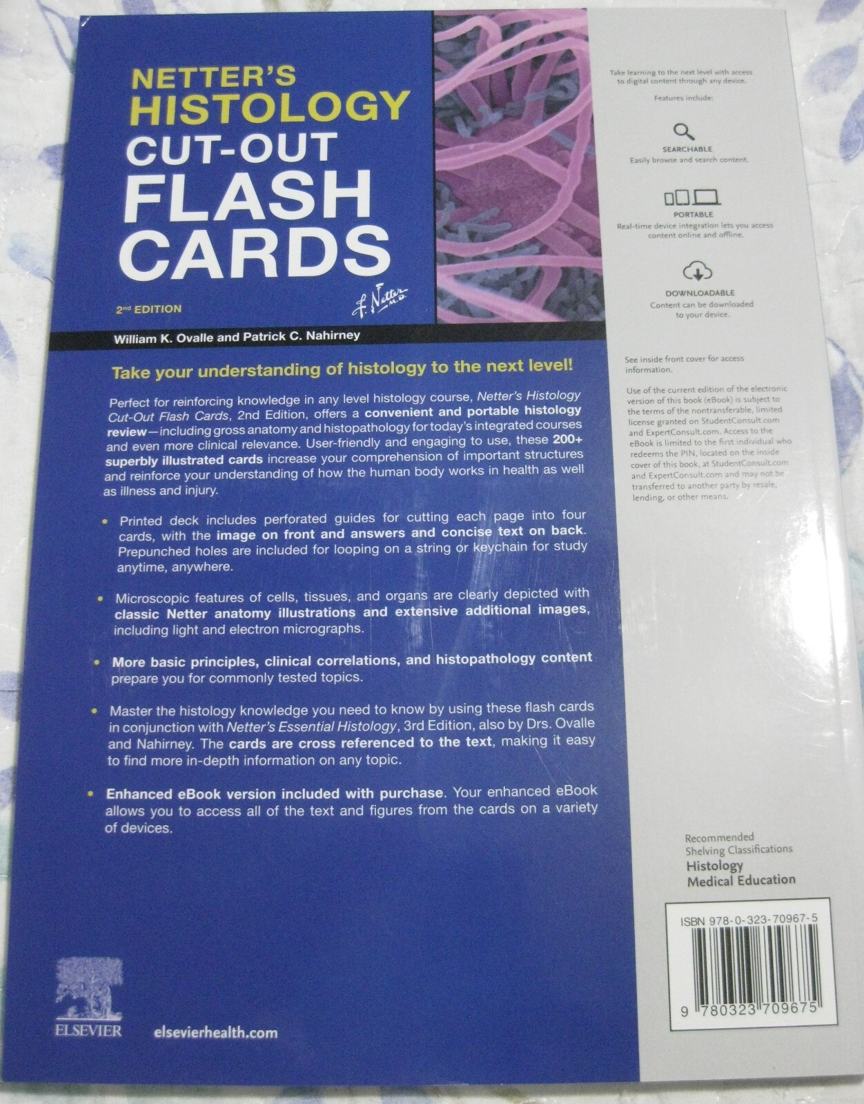 Netter Basic Science Ser.: Netter's Histology Cut-Out Flash Cards : A ...