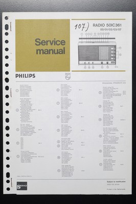 PHILIPS RADIO 50IC361 Original Service-Manual/Anleitung ...