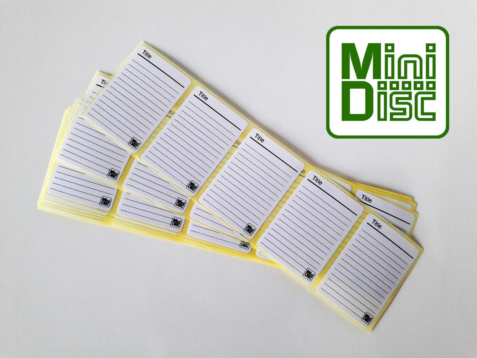 100x PRINTED MiniDisc labels MD Mini Disk (stickers) E eBay