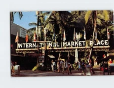 Postcard International Market Place Along Kalakaua Avenue Waikiki Hawaii USA