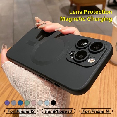 Mag Safe Magnetic TPU Case For iPhone 15 14 Pro Max 13 12 Camera Lens Protector