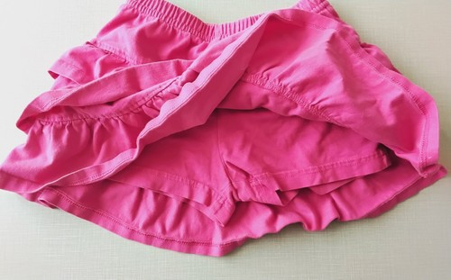 Hanna Andersson Girl Ruffled Skort Skirt Size 100/4 Solid Pink - Picture 4 of 7
