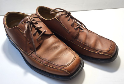 DOCKERS Pro Style Mens Oxford Dress Shoes Brown Lace Up Low Top Leather- 10.5