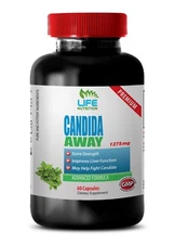 Detox Yeast Cleanse Capsules - Candida Away 1275mg - L.Acidophilus 1B