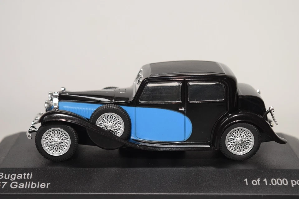 A78 1:43 WHITEBOX WB123 BUGATTI 57 GALIBIER BLUE BLACK MIB Foto 3 de 4