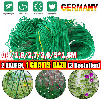 Ranknetz Rankhilfe für Gurken Tomaten Bohnen Gewächshaus 0,9/1,8/2,7/3,6/5*1,8M