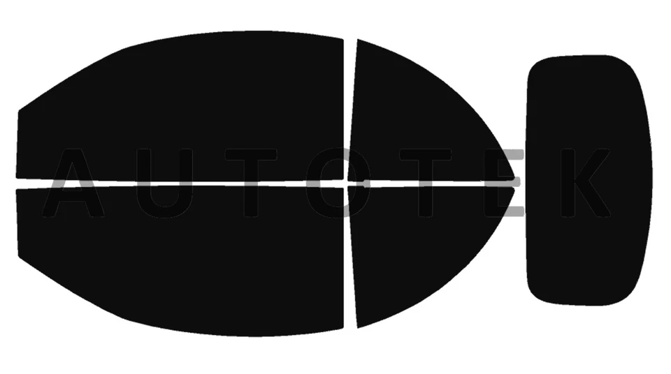 Película precortada para ventanas laterales para Volkswagen Beetle convertible 2003-2012 tinte Foto 2 de 4