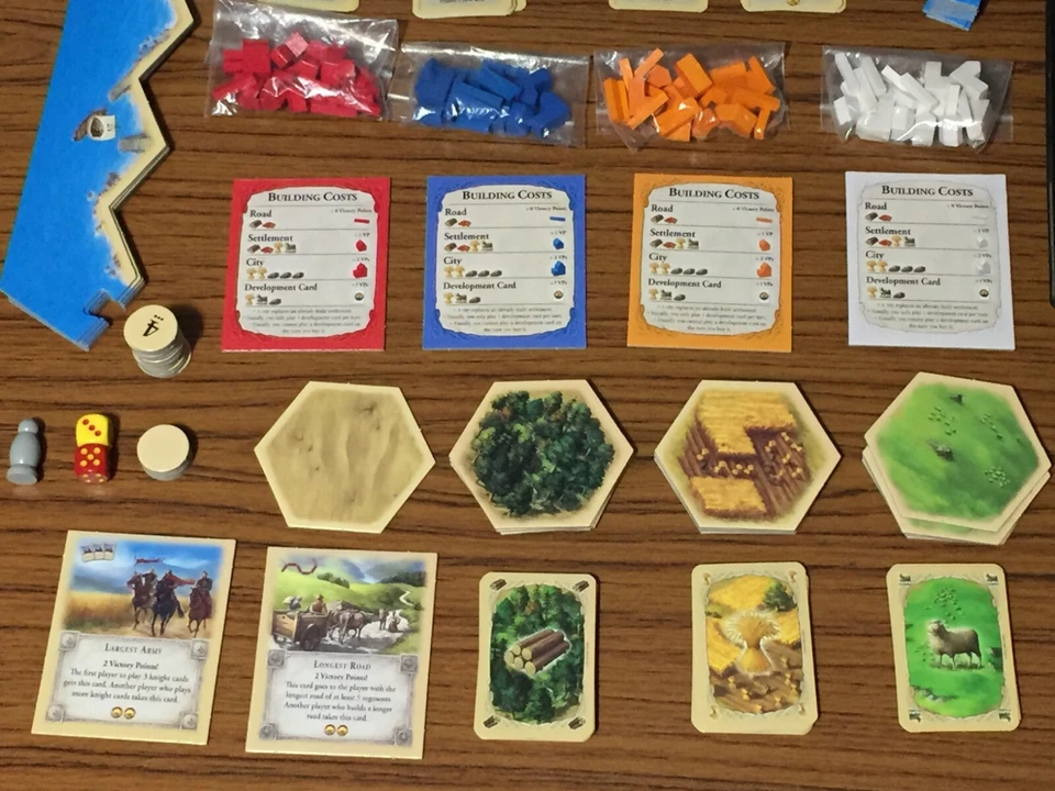 Colonos de Catán Piezas de repuesto Piezas Tarjetas Azulejos Carreteras Ciudades Juego de mesa  Foto 4 de 4