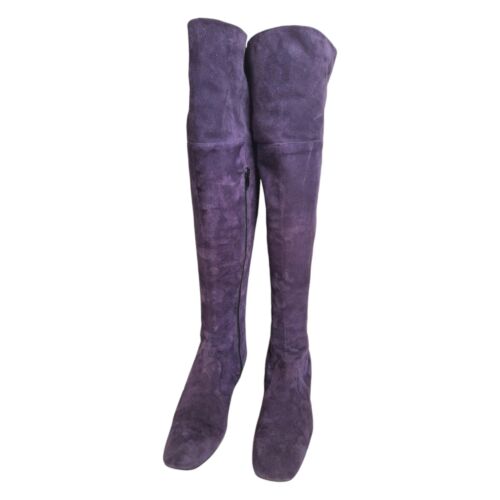 BRUNO PREMI Boots Size 5 Purple Suede Knee High/Over-the-Knee Pirate Retro GoGo - Picture 3 of 20