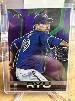 2021 Topps Fire Hyun-Jin Ryu Purple Parallel #/99 Blue Jays #117 | eBay
