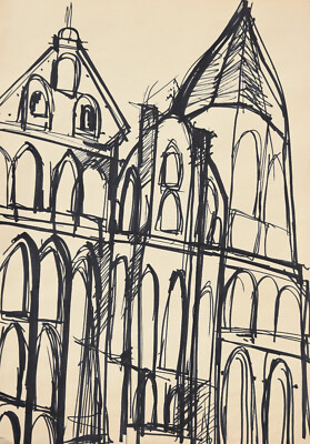 Sabine Ebel 1945-2015 Oldenburg /Zeichnung 1964-65 ''Königsberger Dom'' Ostpreußen
