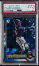 2022 BOWMAN SAPPHIRE ED CHROME PROSPECTS #BCP79 JACKSON CHOURIO PSA 10
