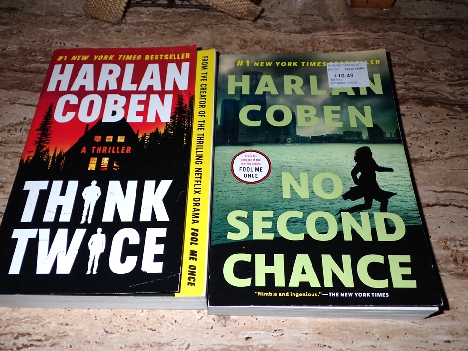 Lot 2 Harlan Coben Paperback Novel Thriller Books New York Times Bestsellers - Photo 1/1