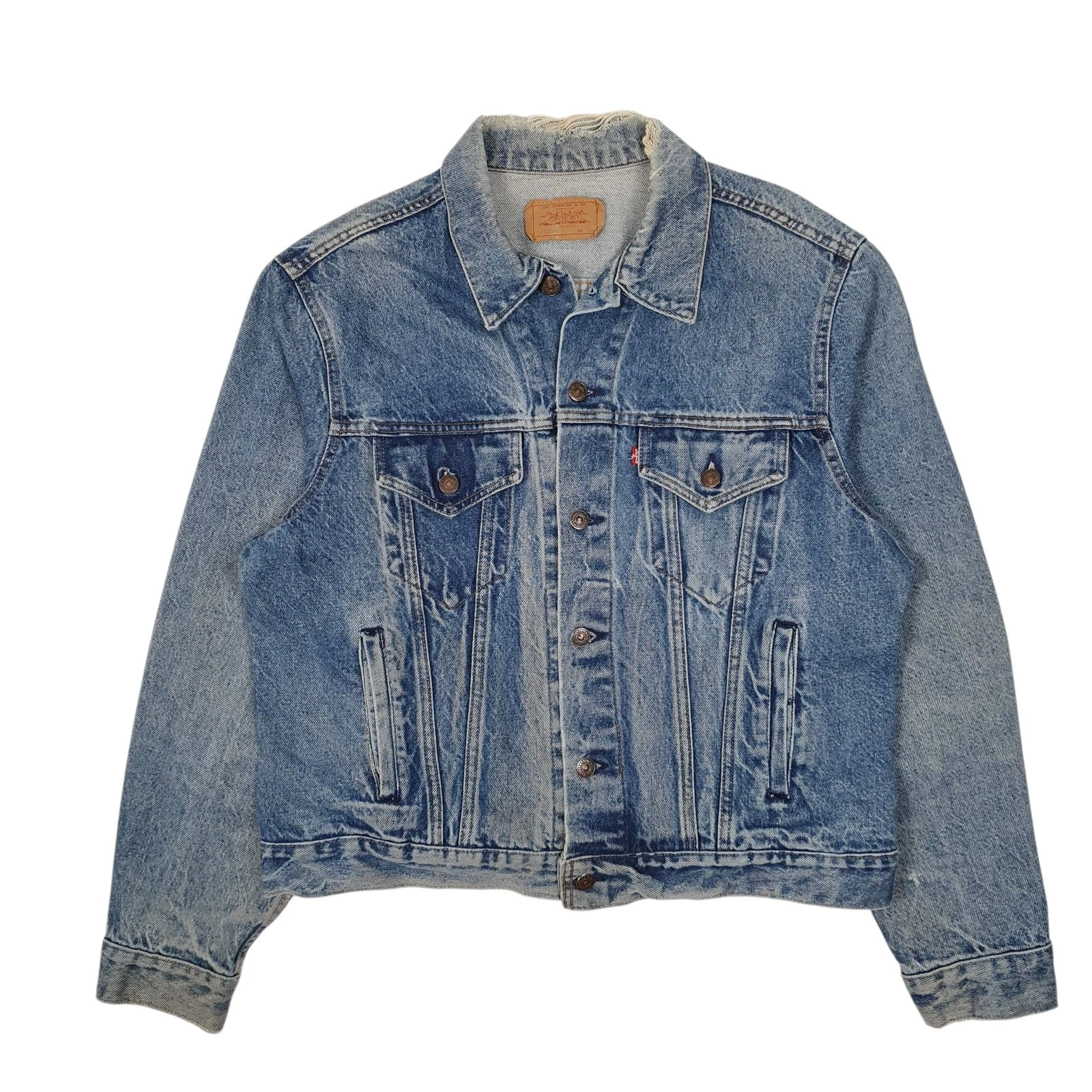 LEVIS Denim Jacket Coat Vintage 1980s Type 3 Trucker Mens L